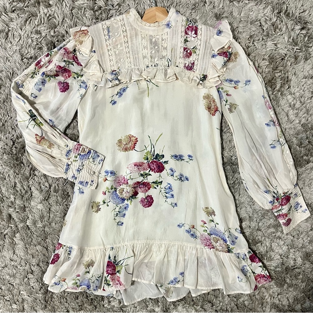 LoveShackFancy Saffron Dress in Natural Cream